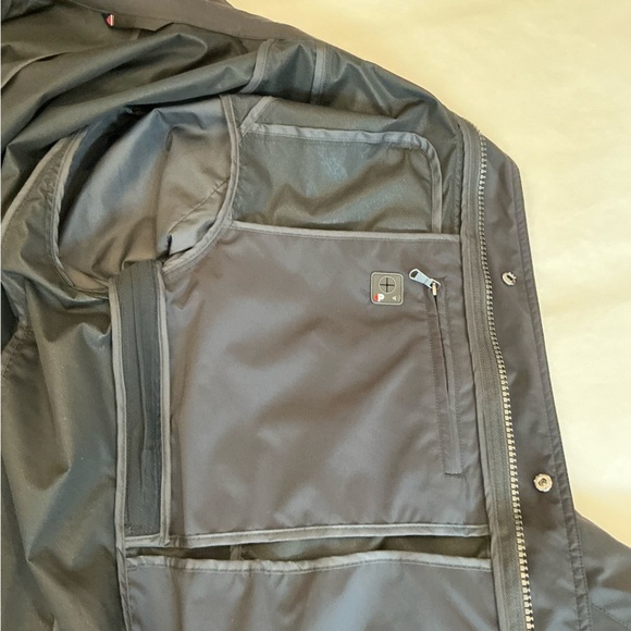 Pajar Canada Rain Coat with Hood Thumbhole Packable Water Resistant in Black - Picture 11 of 14